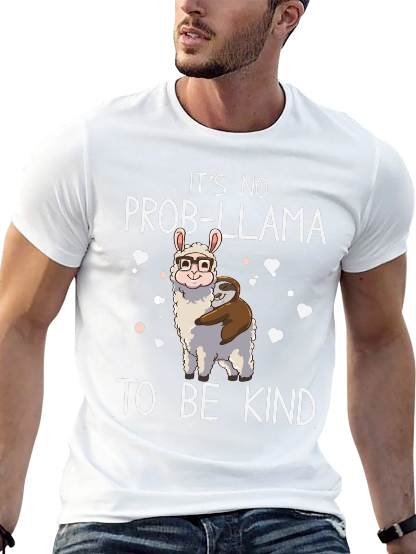 Its No Prob-Llama To Be Kind Black T-Shirt