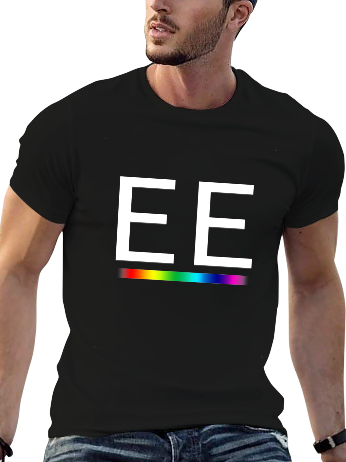 EE Rainbow Line Graphic T-Shirt