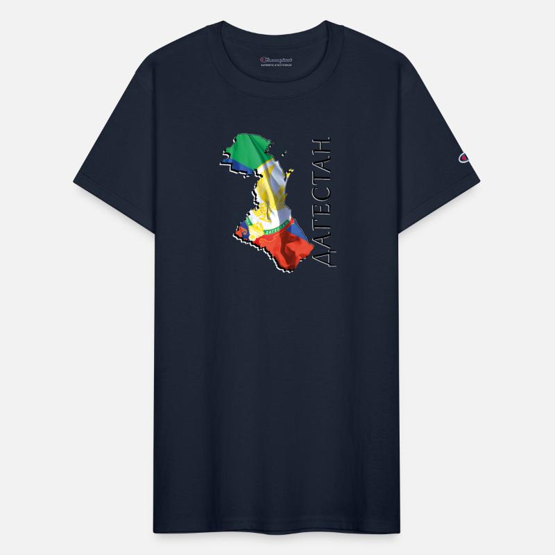 (RU) Dagestan Flag in (RU) Dagestan Map DA