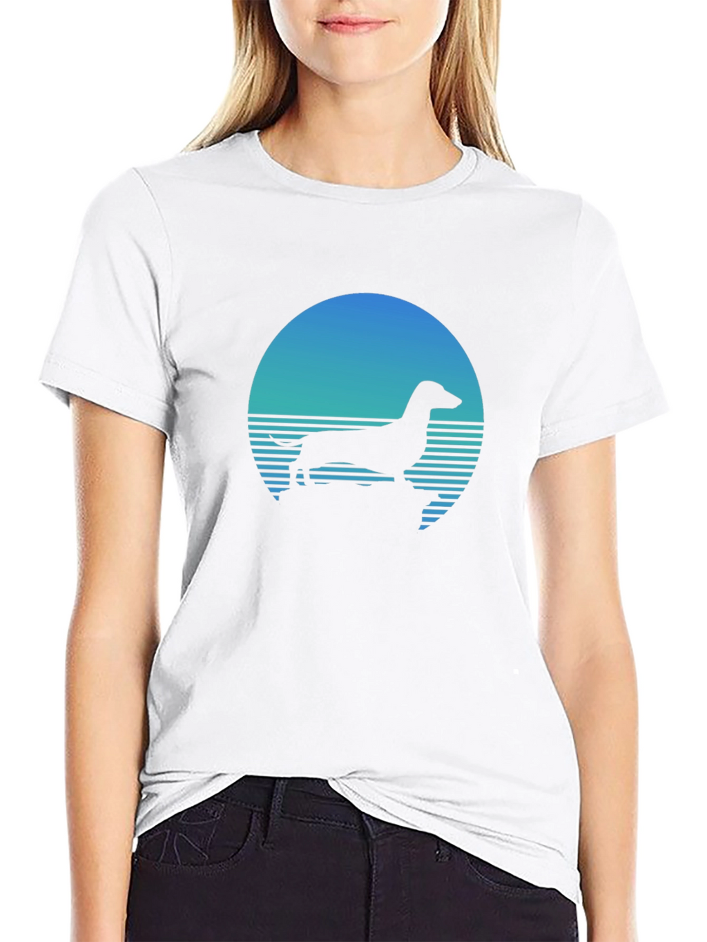 Retro Dachshund Silhouette T-Shirt