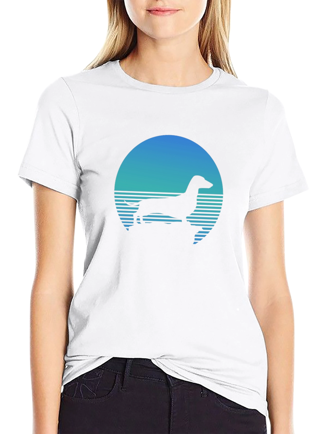 Retro Dachshund Silhouette T-Shirt