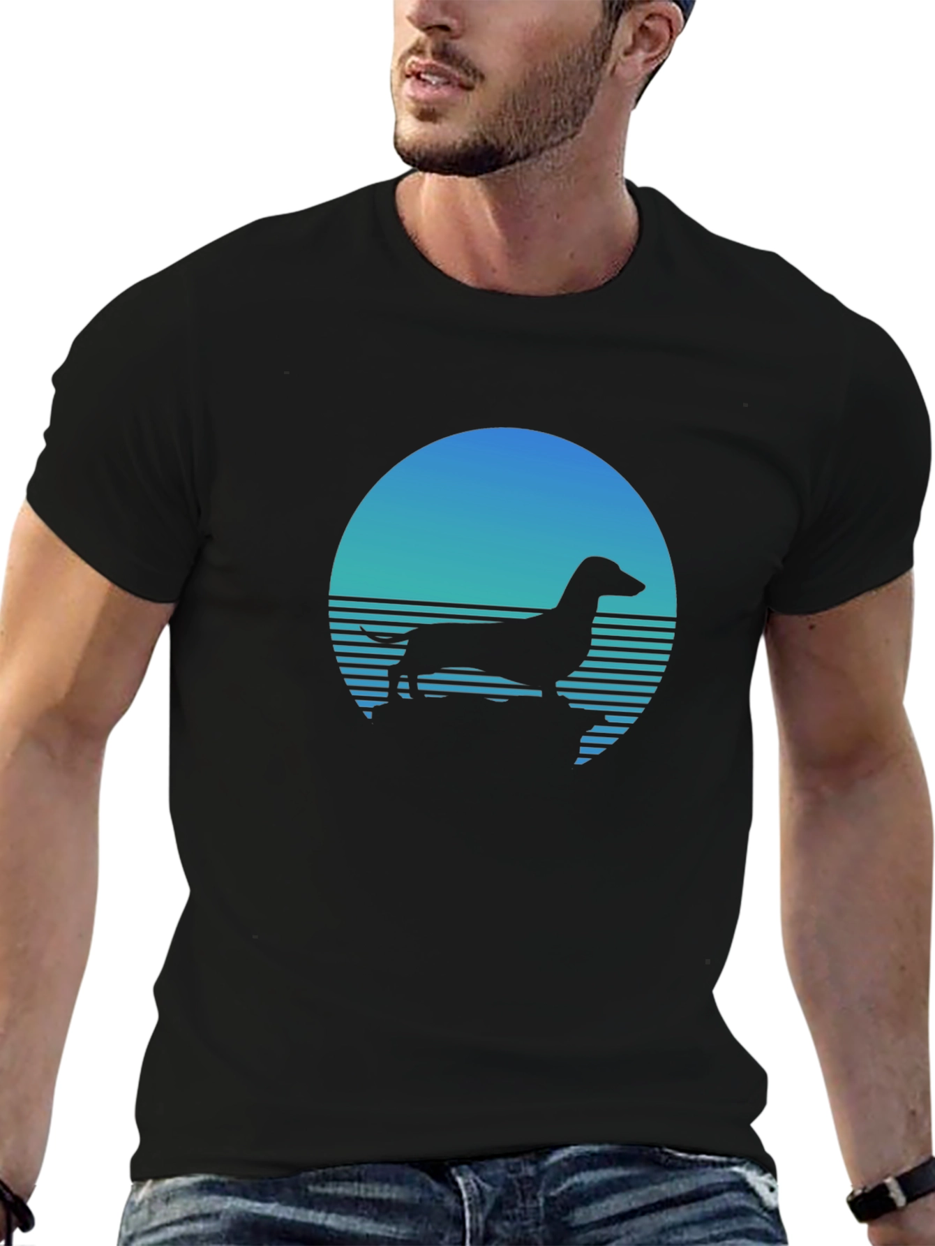 Retro Dachshund Silhouette T-Shirt