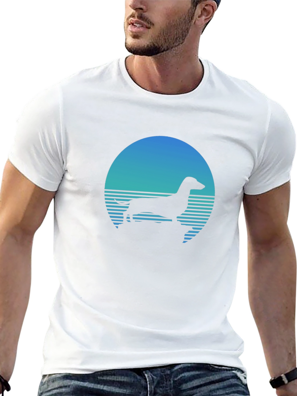 Retro Dachshund Silhouette T-Shirt