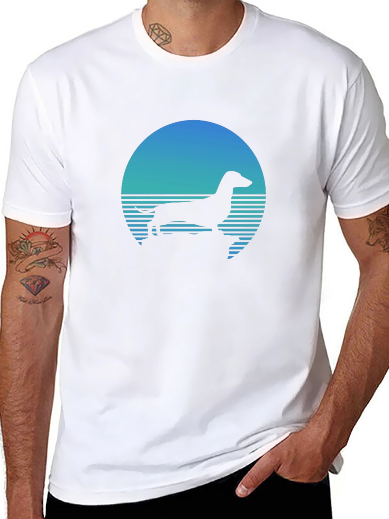Retro Dachshund Silhouette T-Shirt