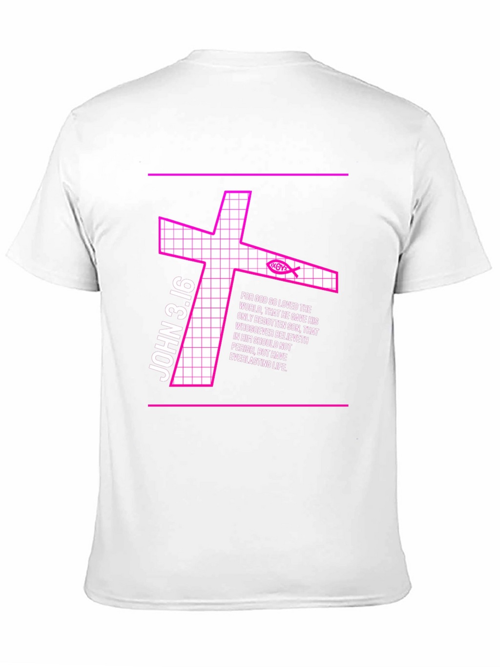 John 3:16 Graphic Tee - Christian Cross Design