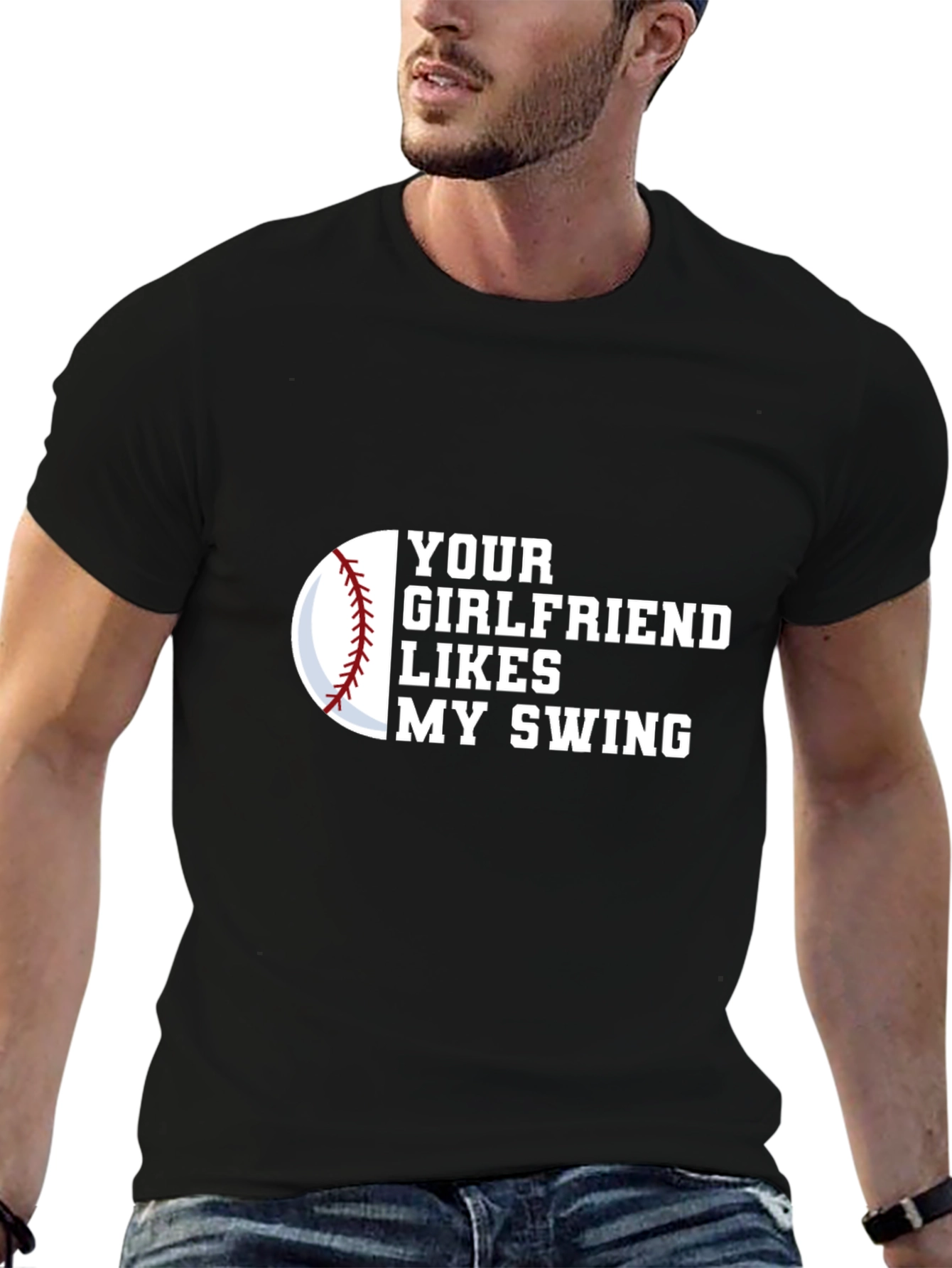 Your Girlfriend Likes My Swing Novelty Graphic Tee