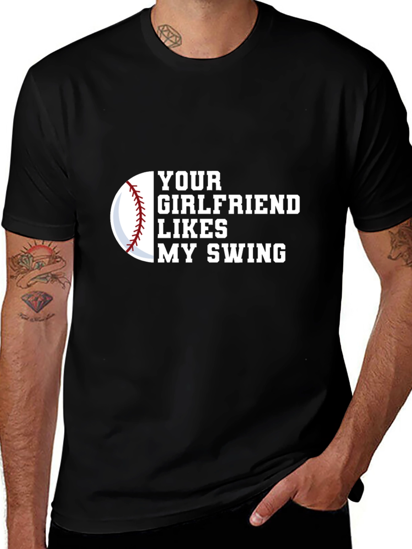 Your Girlfriend Likes My Swing Novelty Graphic Tee