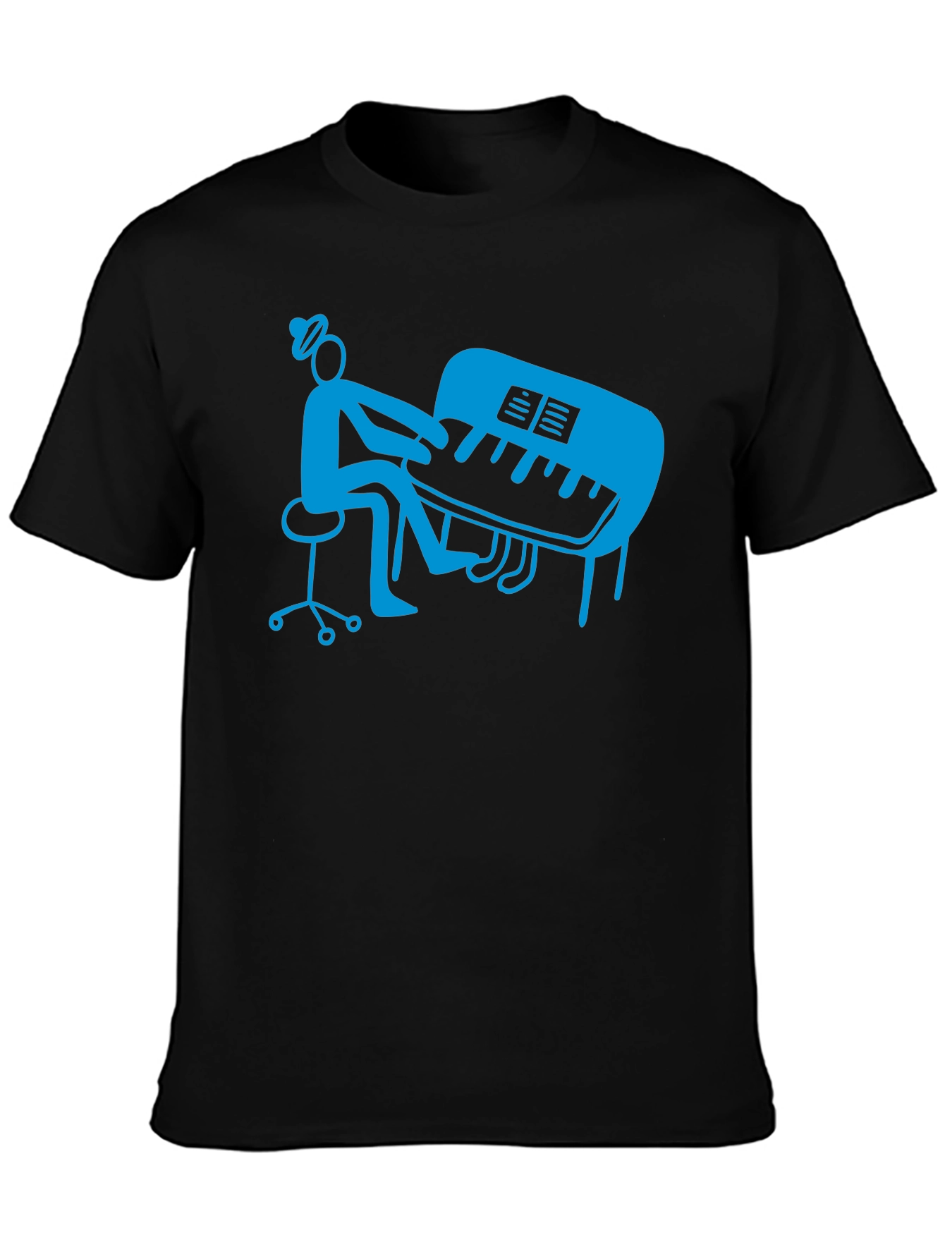 Piano Player Graphic T-Shirt - Stylish Musician Tee