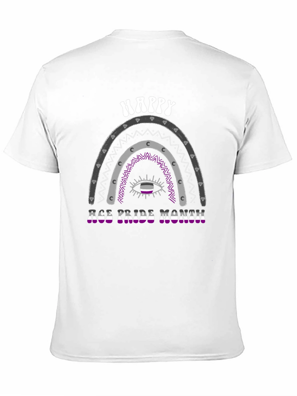 Asexual Pride Month Rainbow Graphic Tee