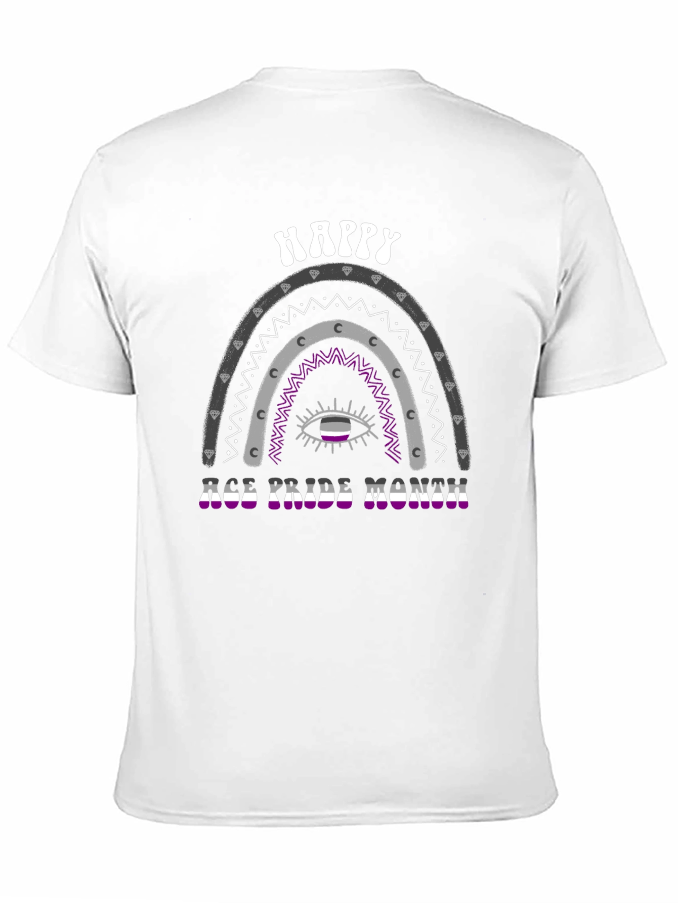 Asexual Pride Month Rainbow Graphic Tee
