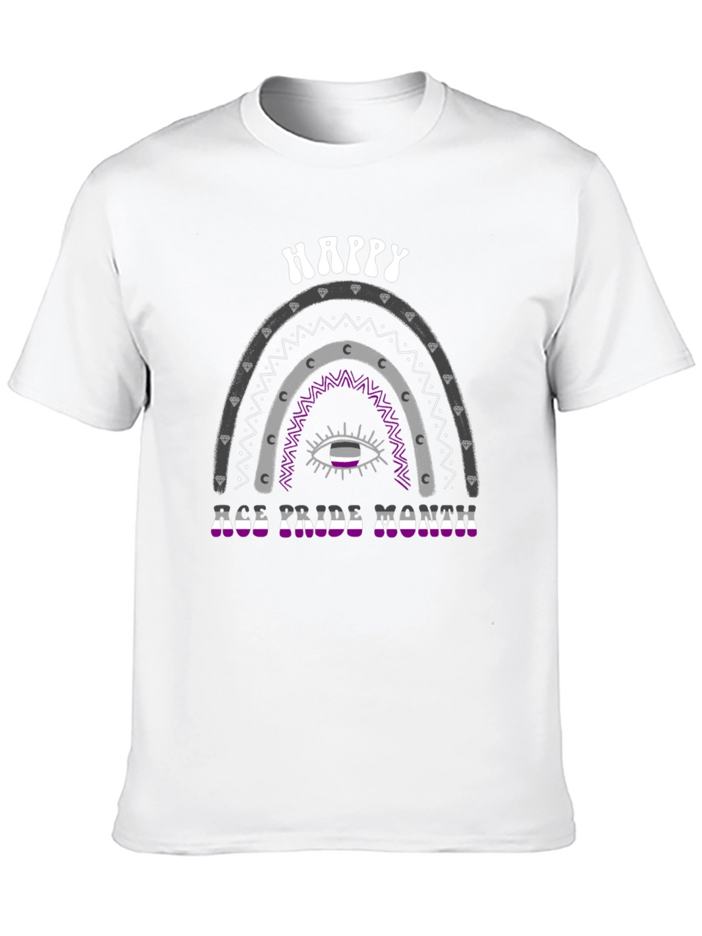 Asexual Pride Month Rainbow Graphic Tee