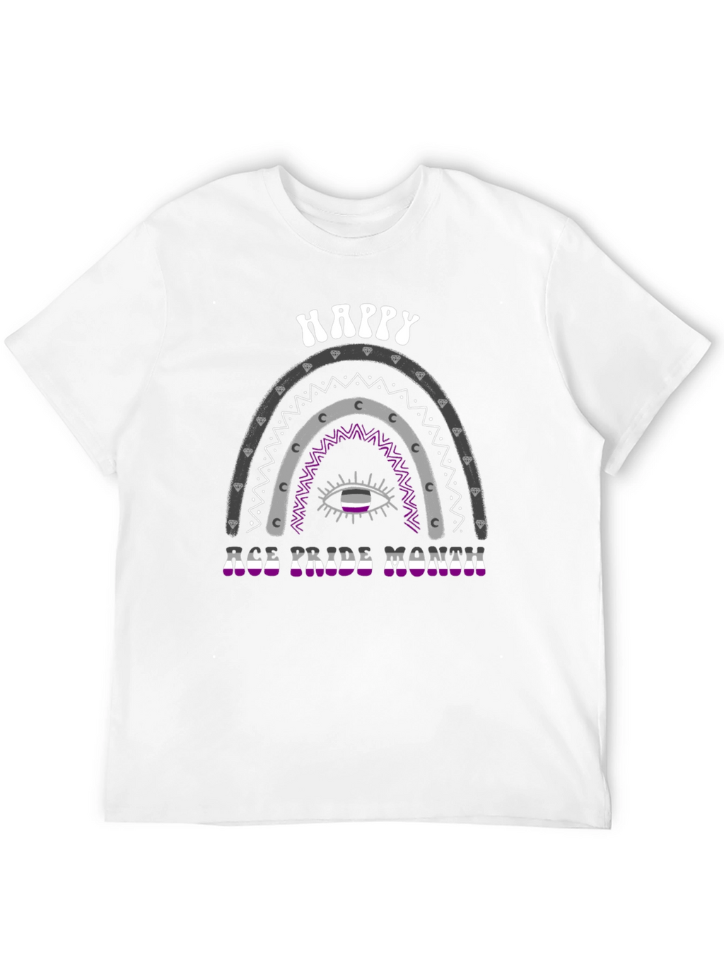 Asexual Pride Month Rainbow Graphic Tee
