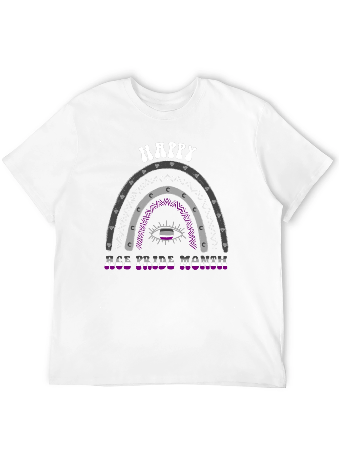 Asexual Pride Month Rainbow Graphic Tee