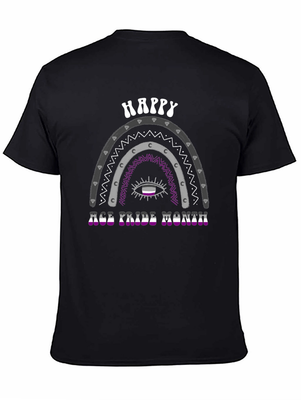 Asexual Pride Month Rainbow Graphic Tee