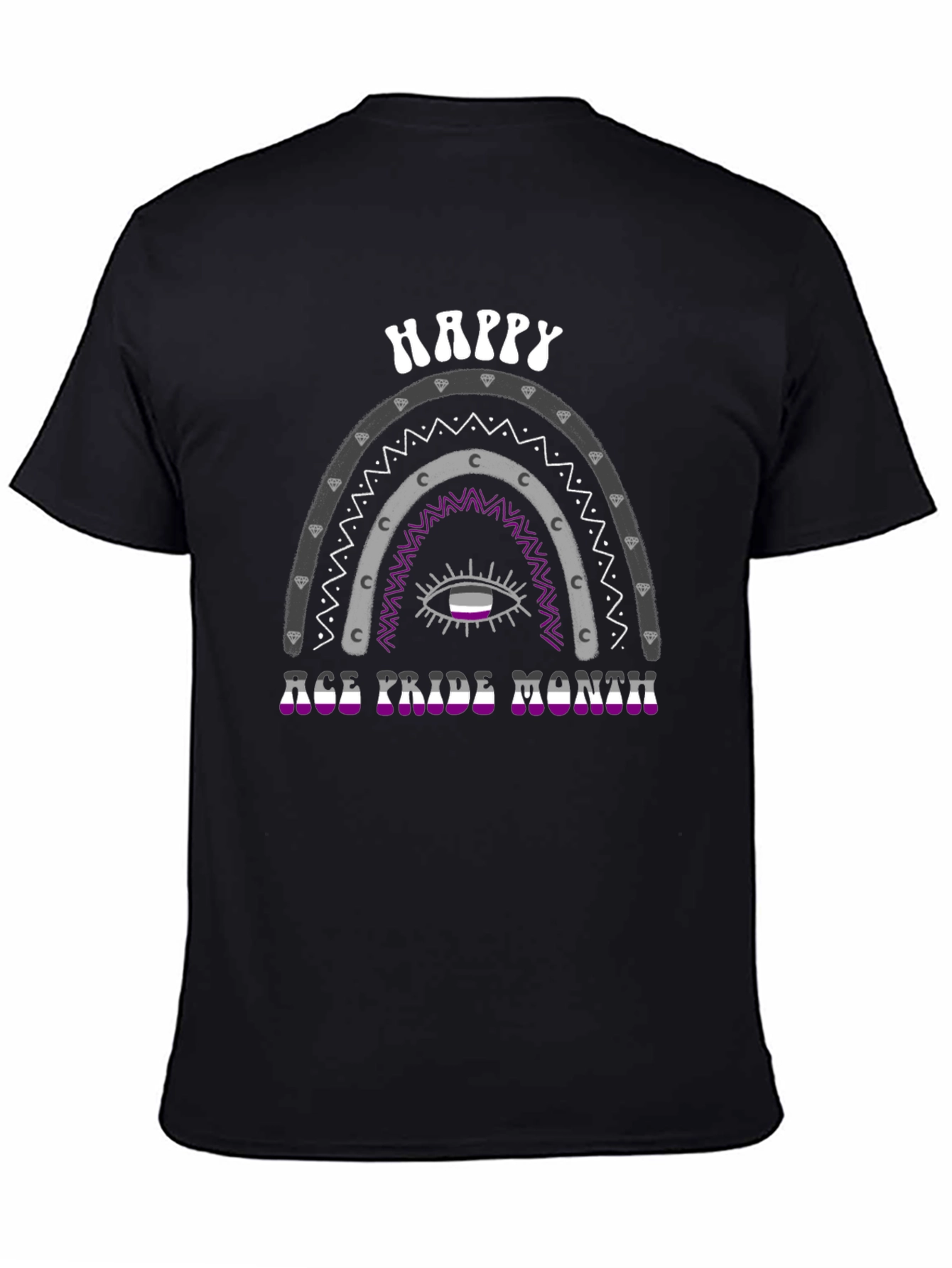 Asexual Pride Month Rainbow Graphic Tee
