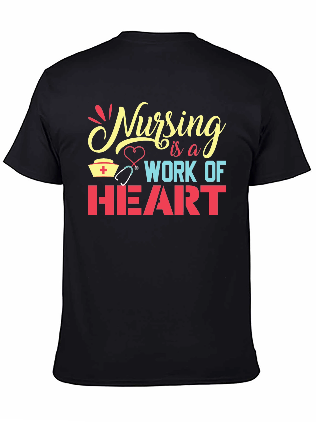 Nursing is a Work of Heart Graphic Tee
