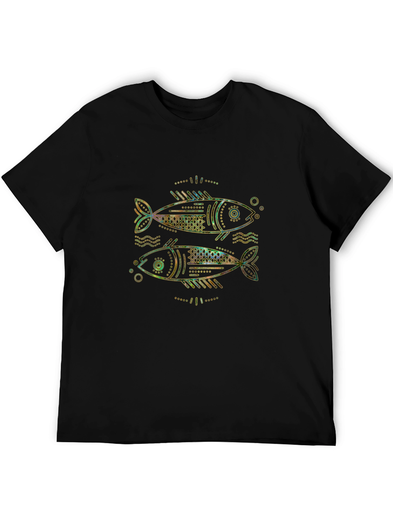 Two Fish Graphic T-Shirt - Unisex Black Tee