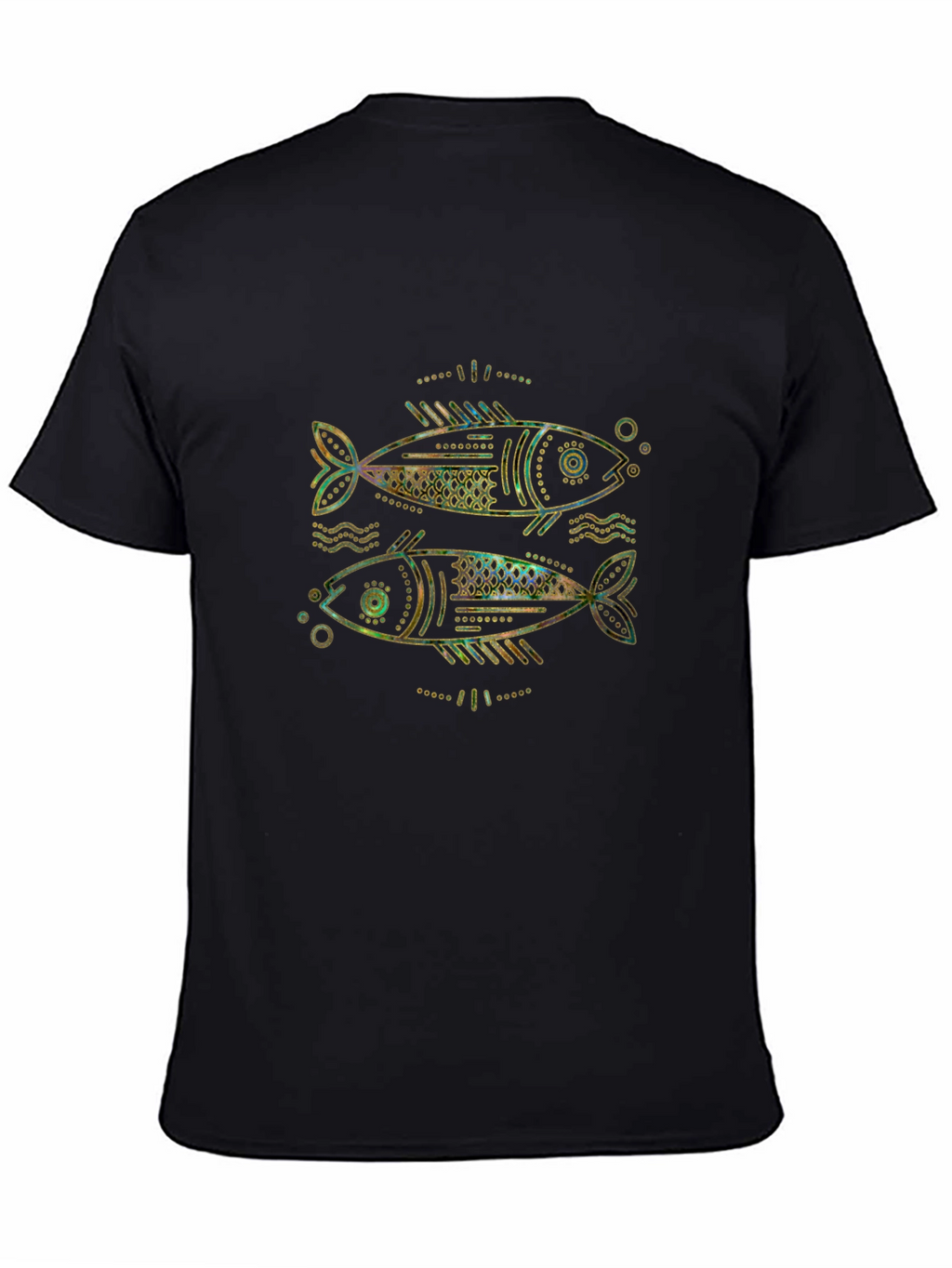Two Fish Graphic T-Shirt - Unisex Black Tee
