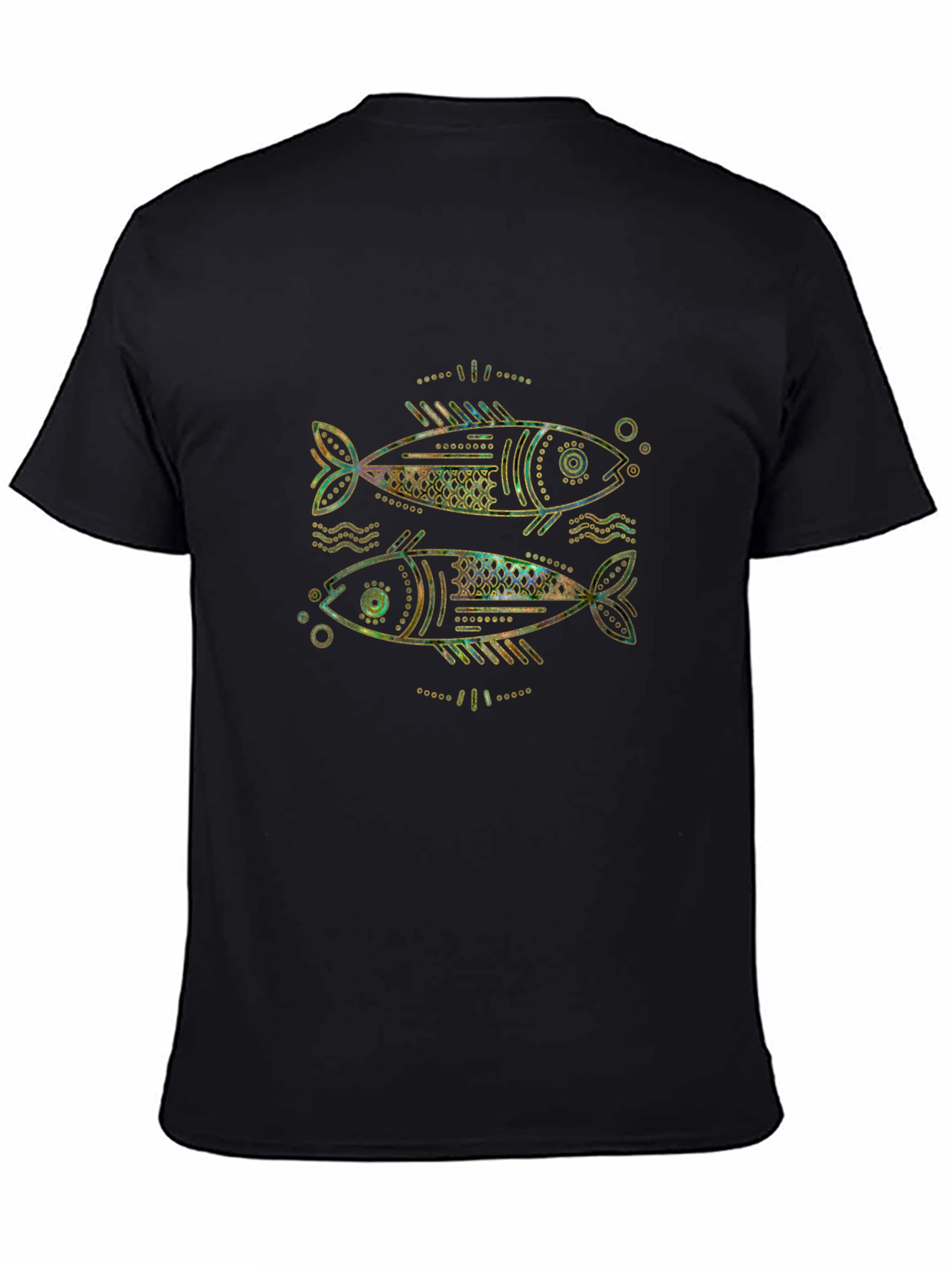 Two Fish Graphic T-Shirt - Unisex Black Tee