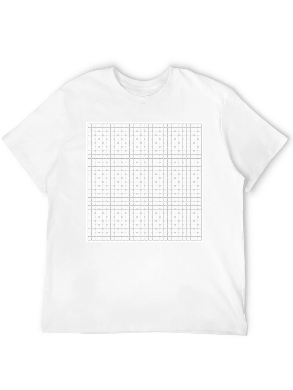 Geometric Grid T-Shirt - Modern Pattern Tee