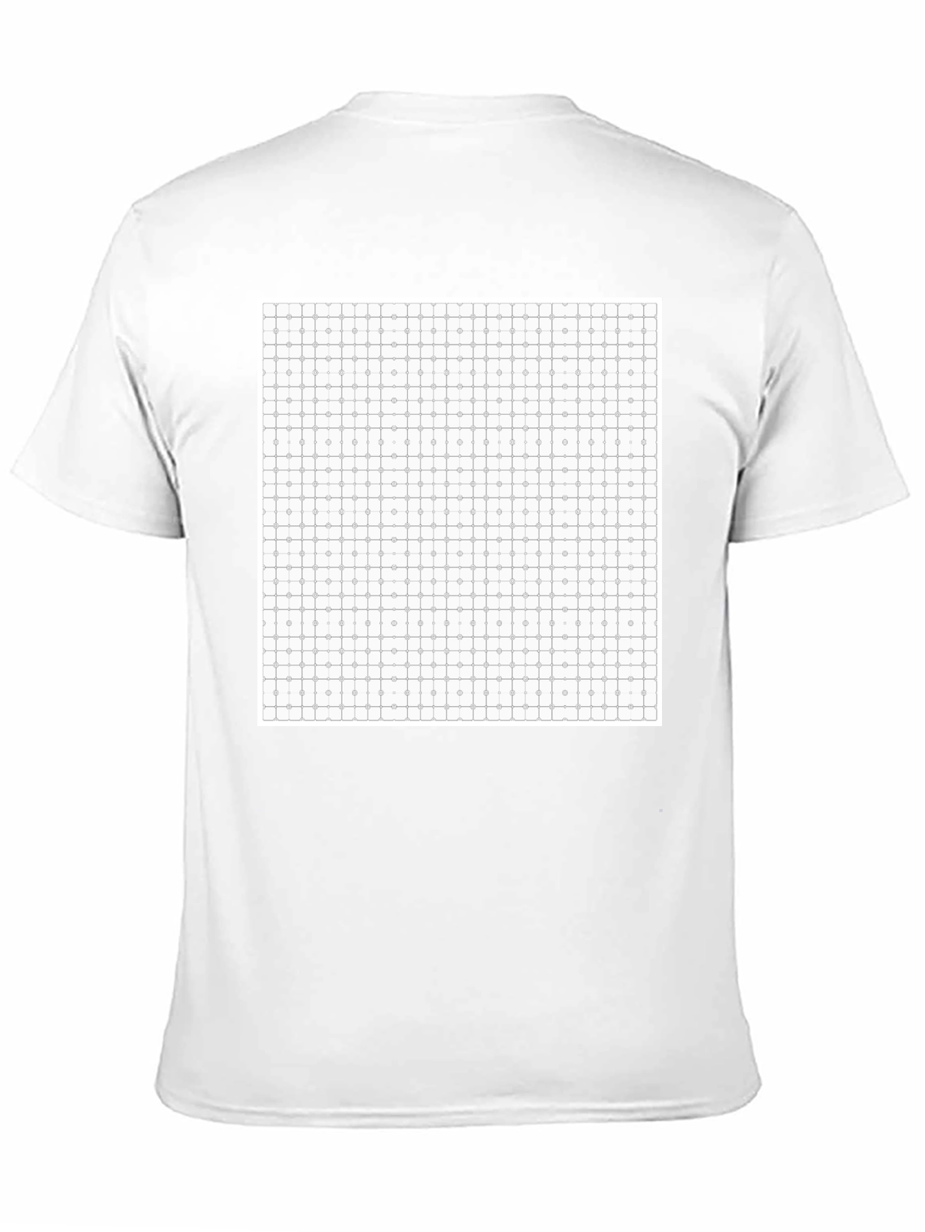Geometric Grid T-Shirt - Modern Pattern Tee