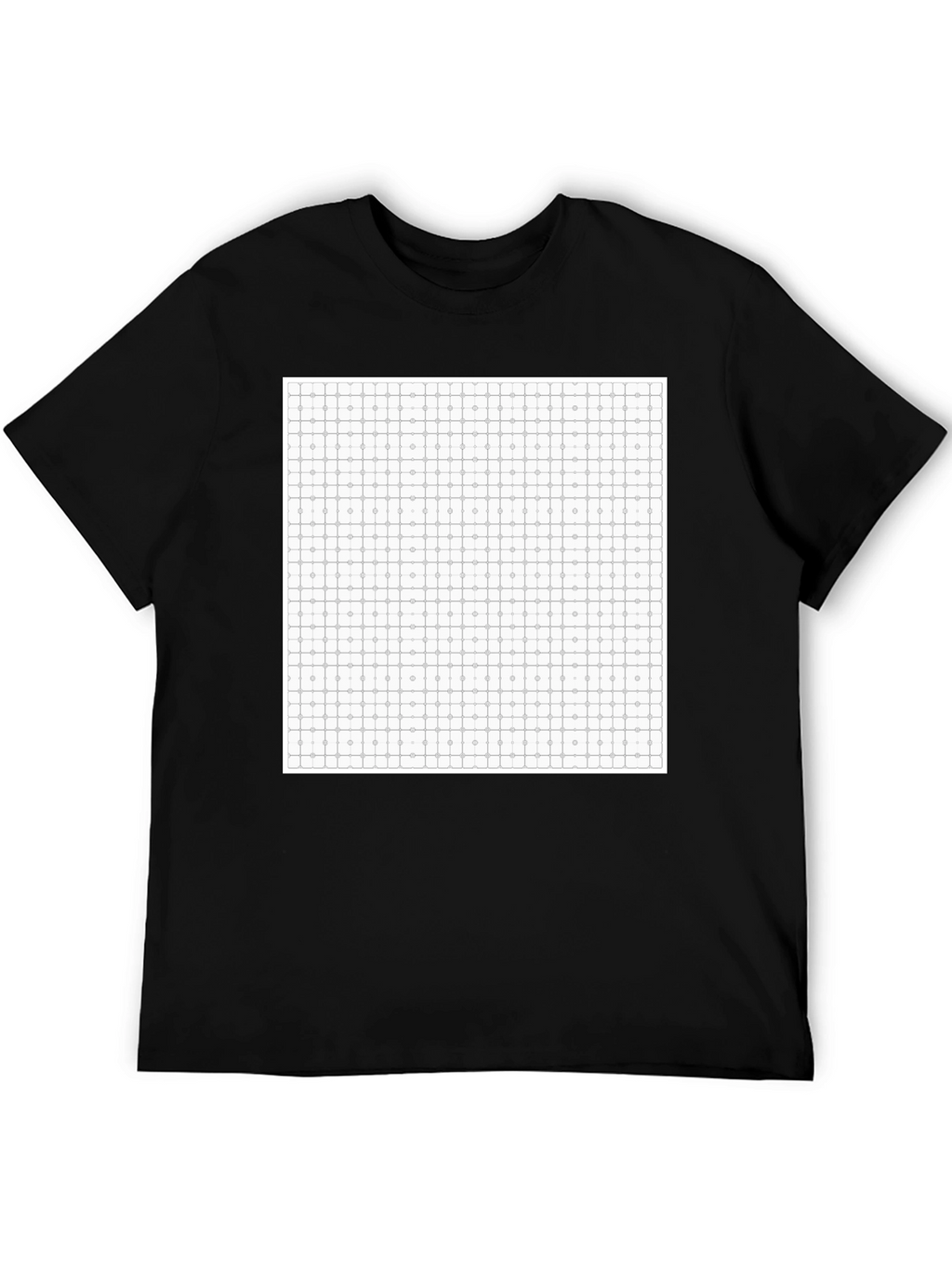 Geometric Grid T-Shirt - Modern Pattern Tee