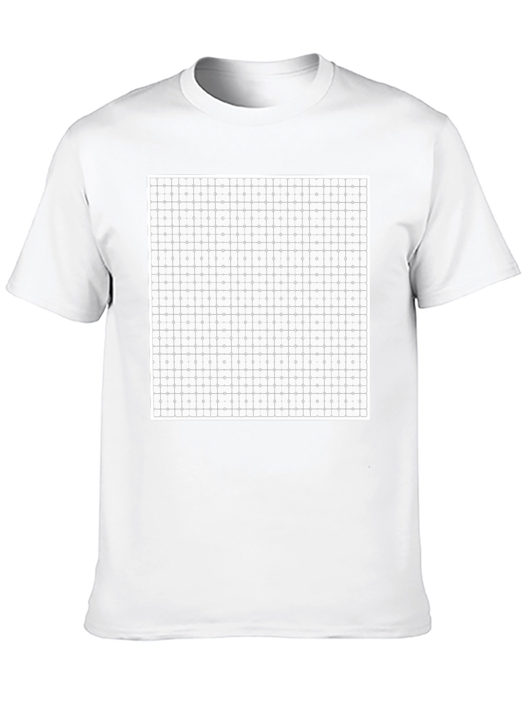 Geometric Grid T-Shirt - Modern Pattern Tee