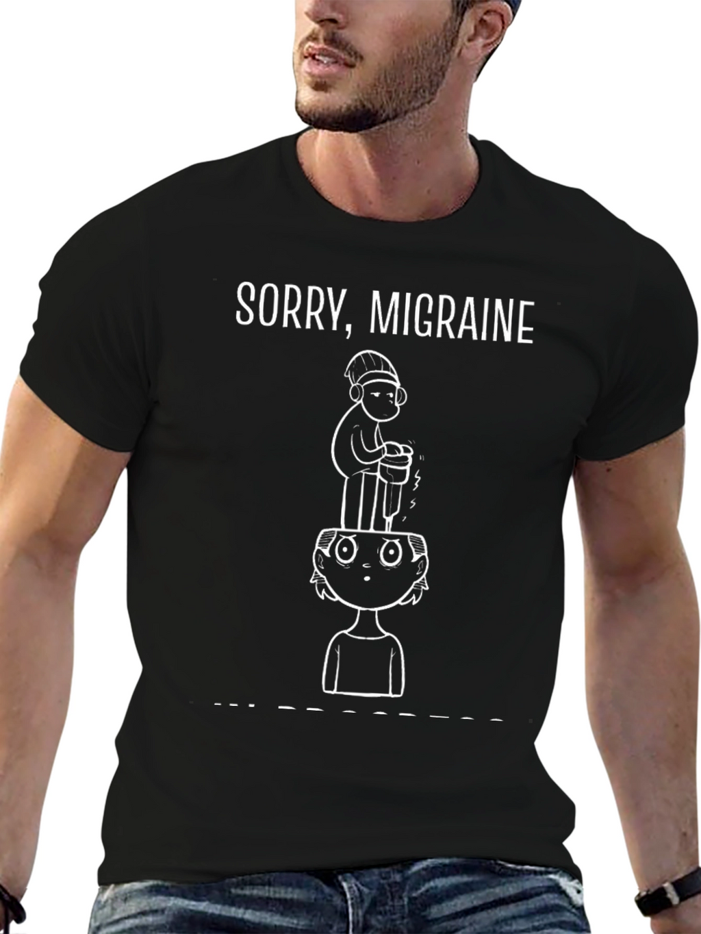 Sorry Migraine Funny Graphic Tee