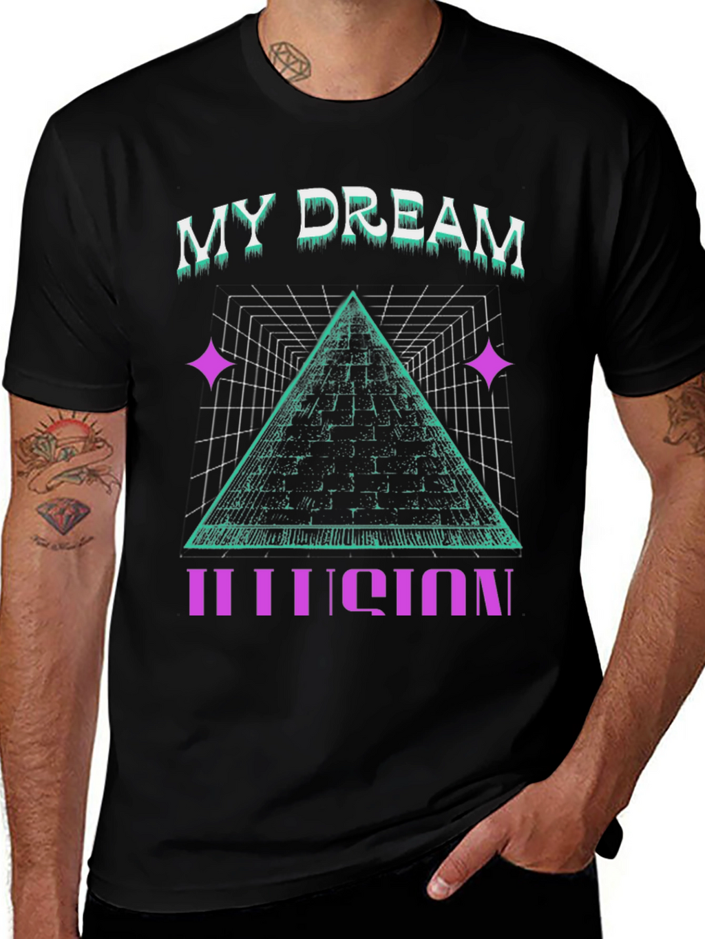 My Dream Illusion Graphic Tee - Mens Black T-Shirt