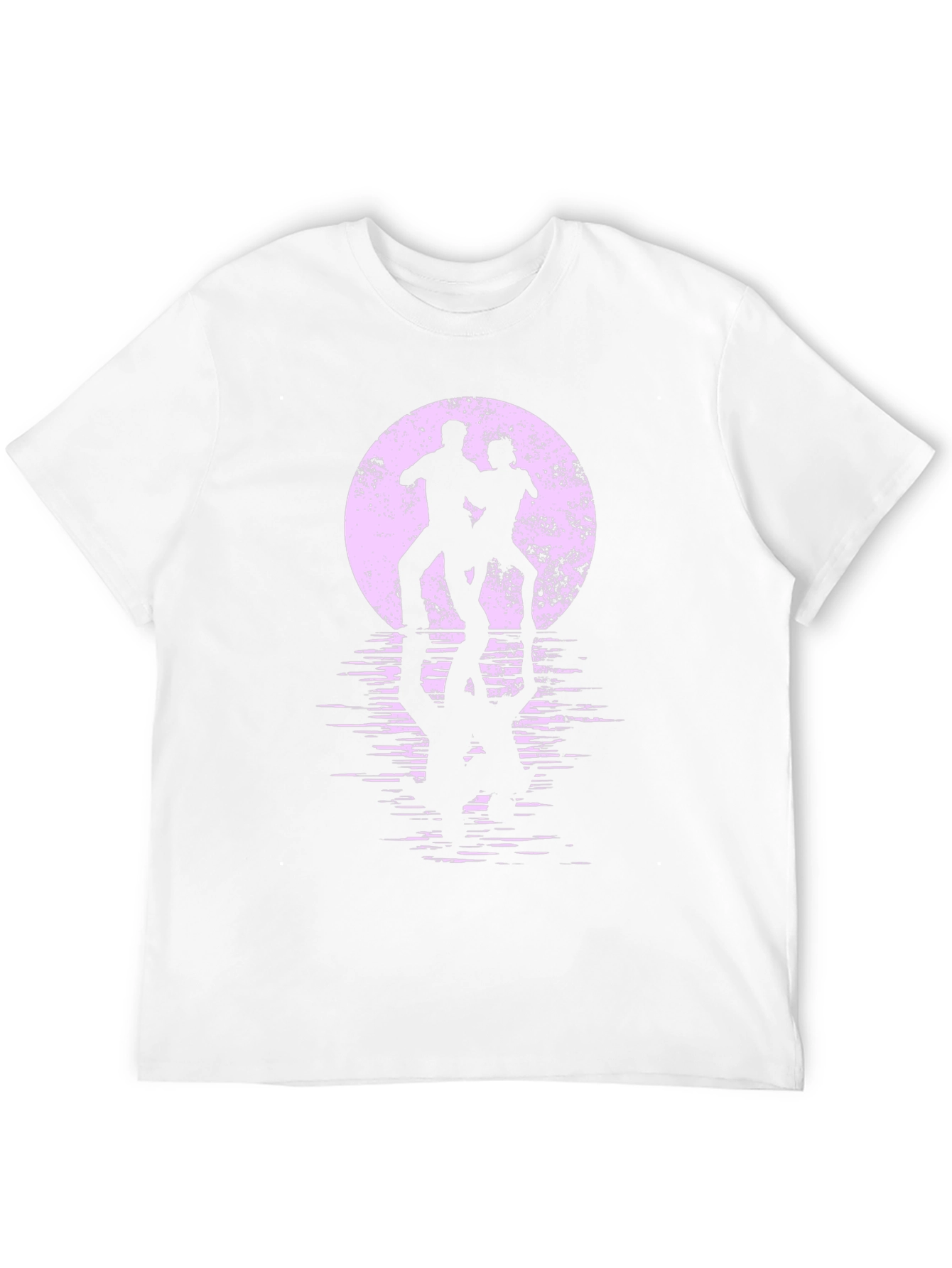 Silhouette Dancers T-Shirt - Retro Moon Reflection Design