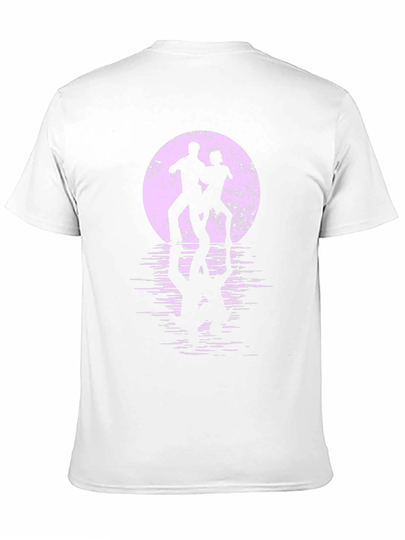 Silhouette Dancers T-Shirt - Retro Moon Reflection Design