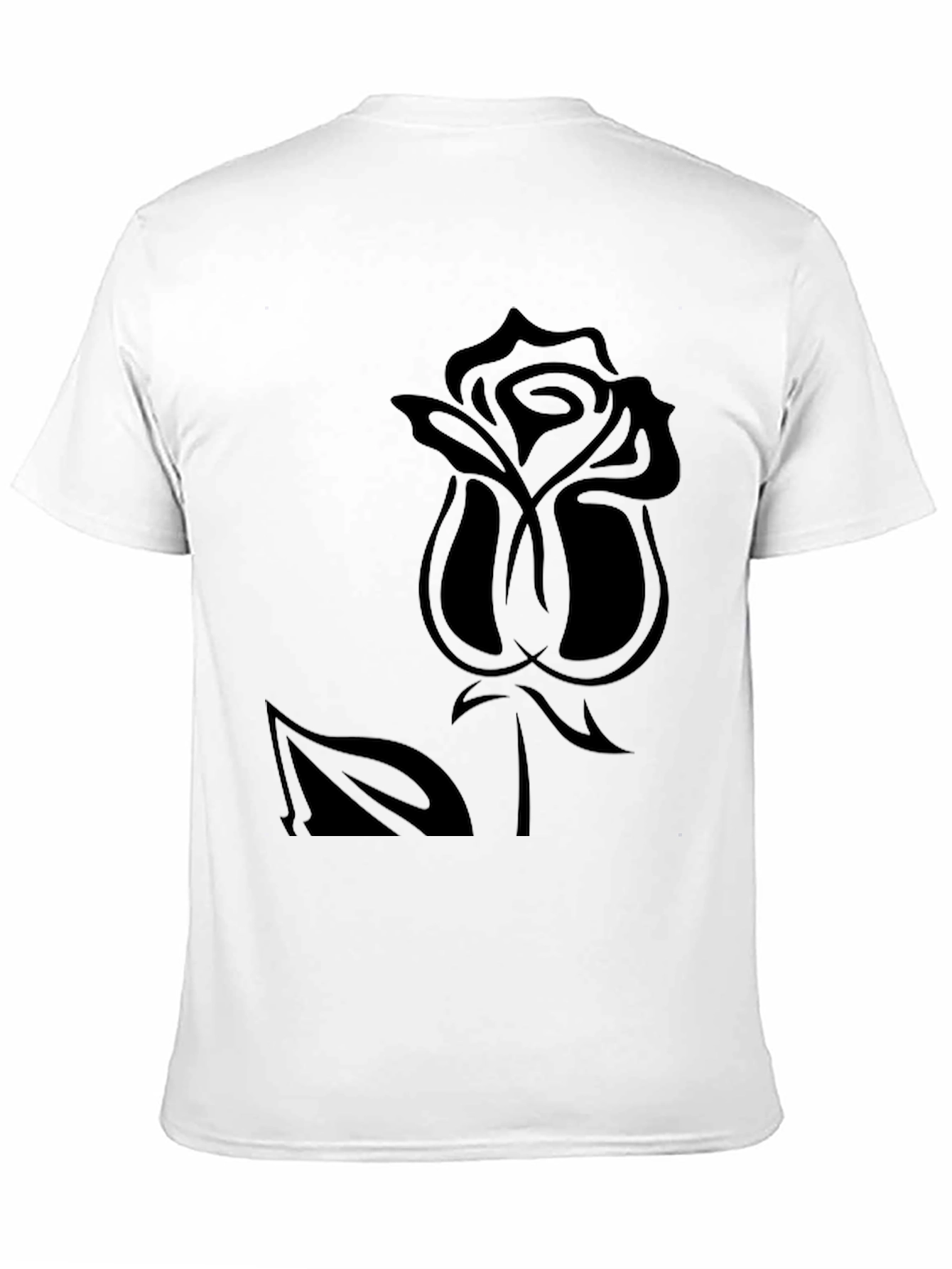 Rose Graphic Tee - Black Casual Comfort