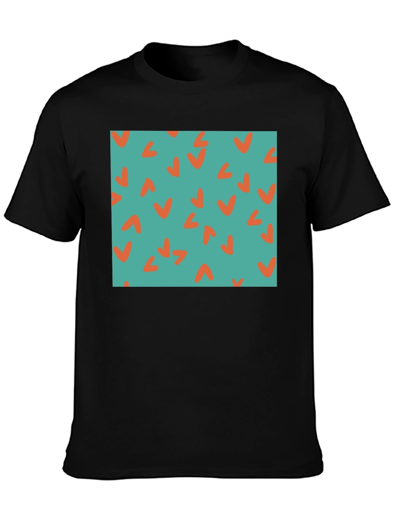Retro Teal & Orange Checkmark Tee