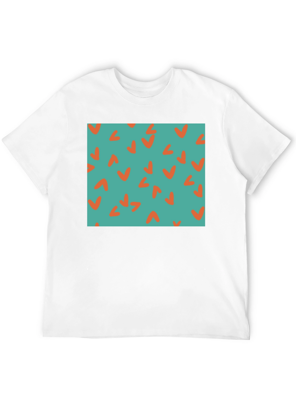 Retro Teal & Orange Checkmark Tee