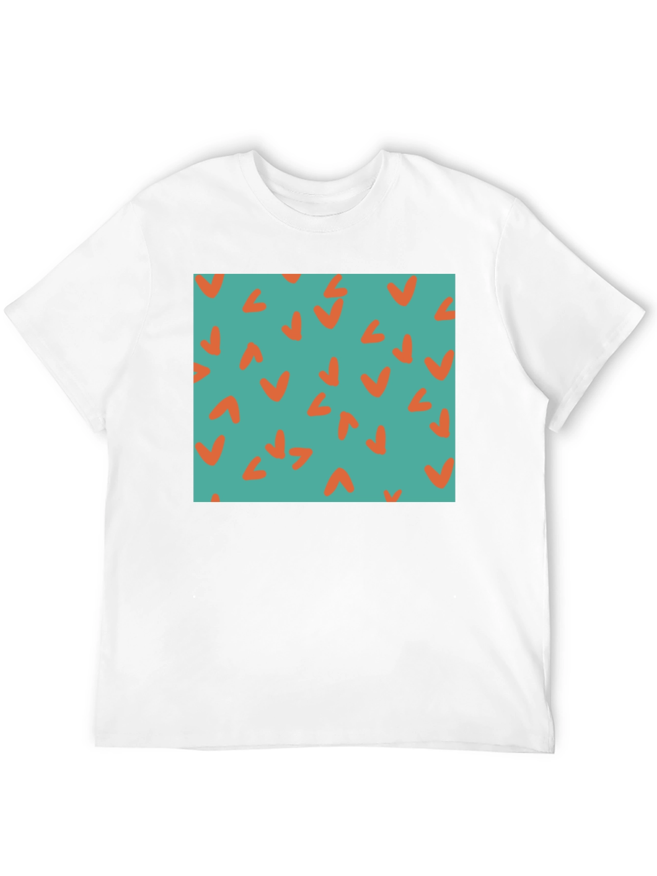 Retro Teal & Orange Checkmark Tee