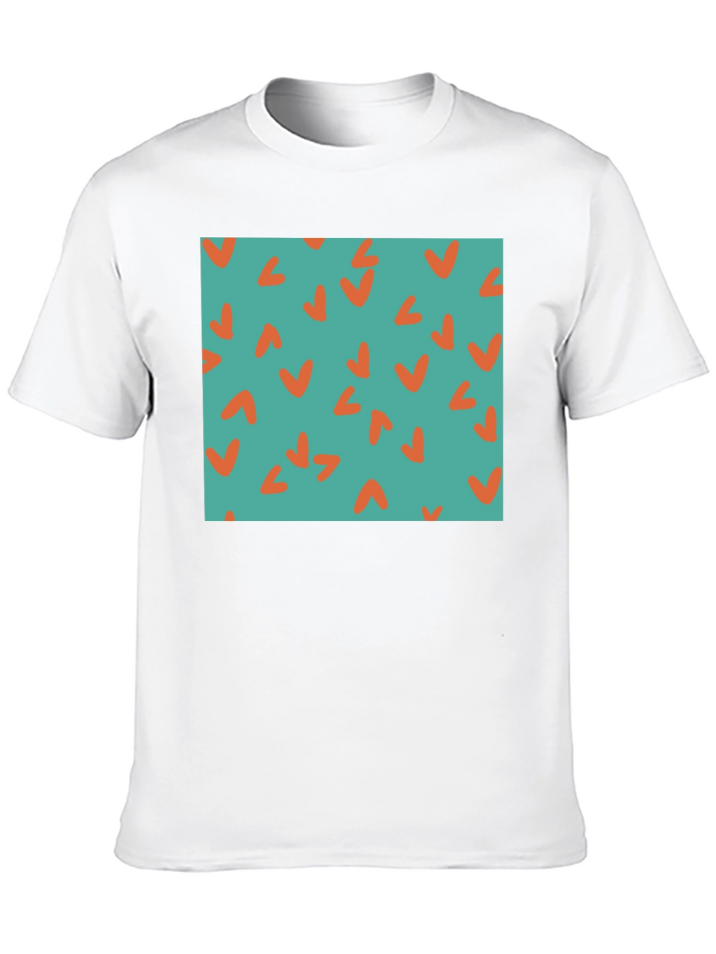 Retro Teal & Orange Checkmark Tee