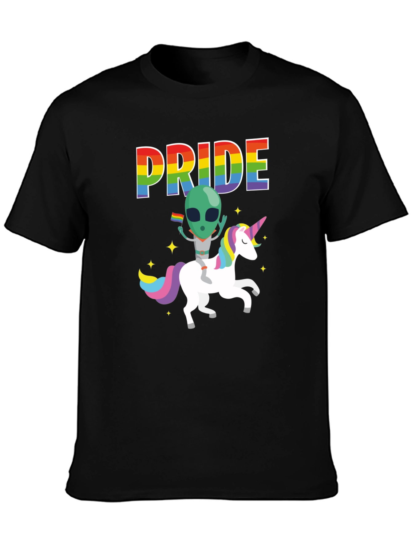 Pride Alien Unicorn Graphic Tee