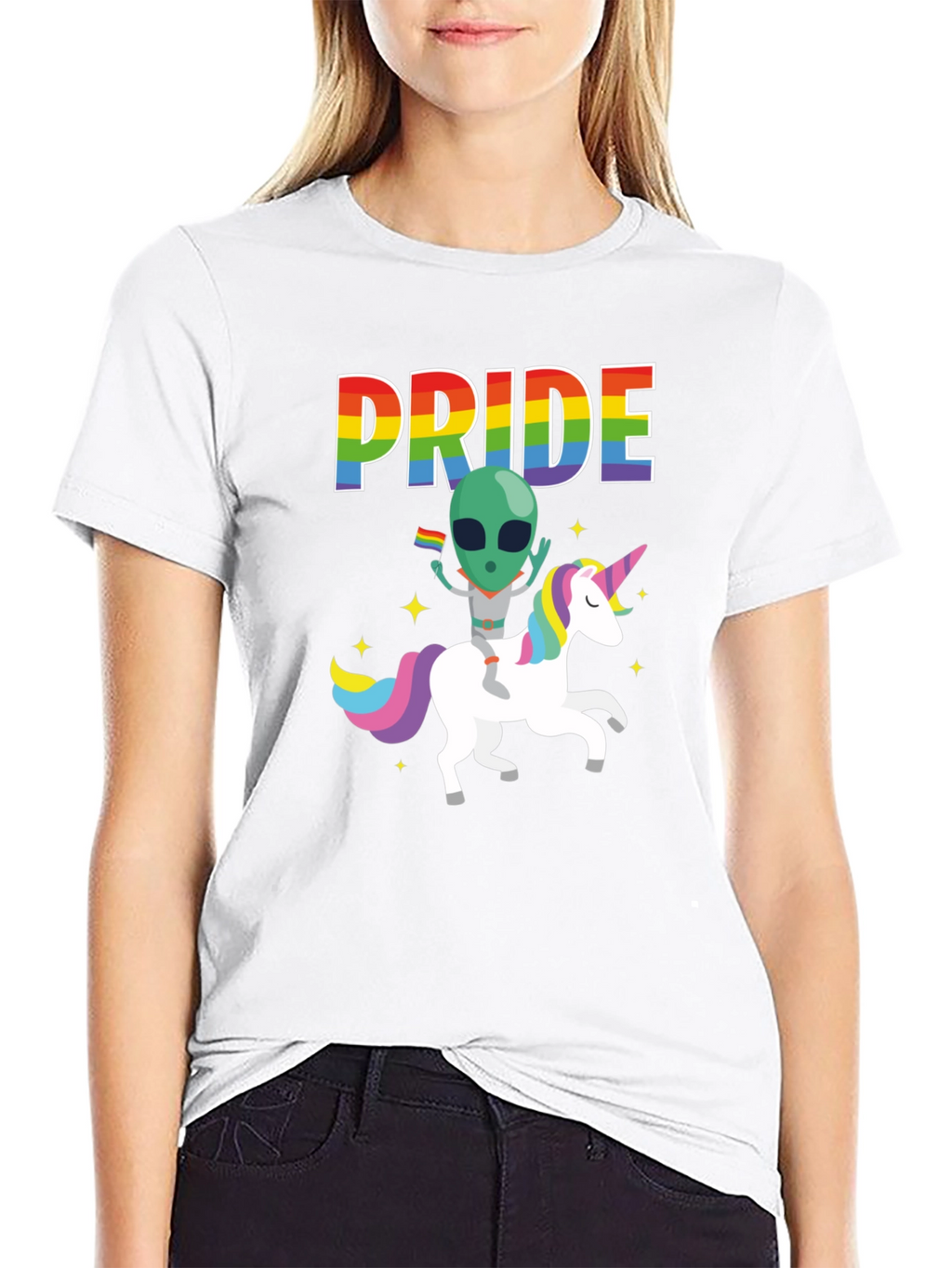 Pride Alien Unicorn Graphic Tee