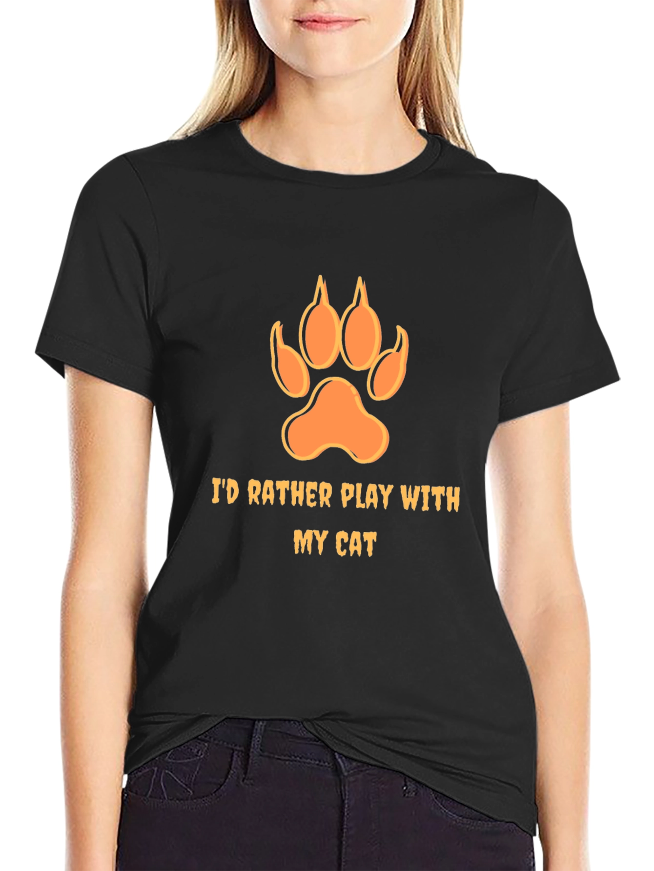 Id Rather Play with My Cat T-Shirt