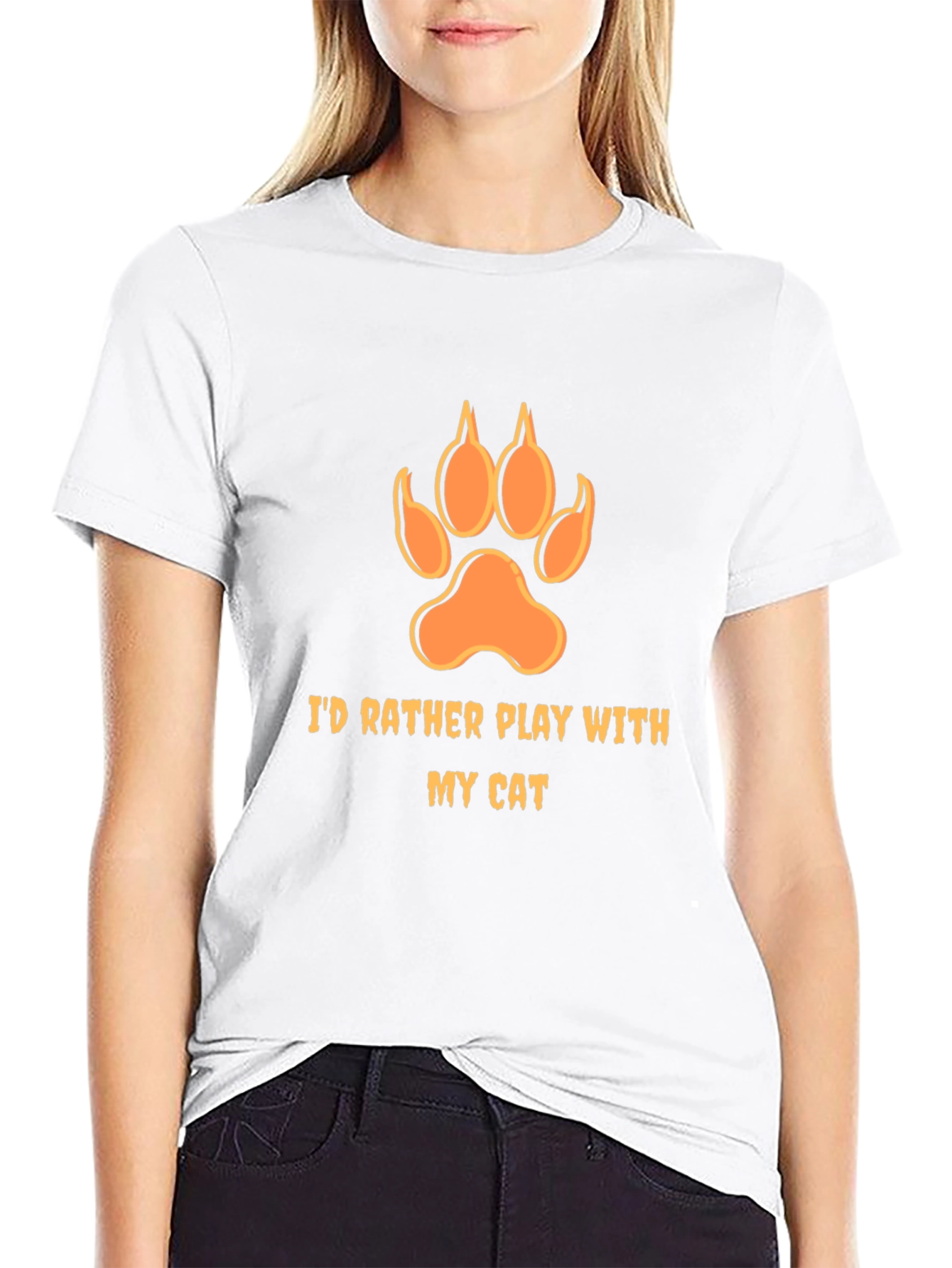 Id Rather Play with My Cat T-Shirt