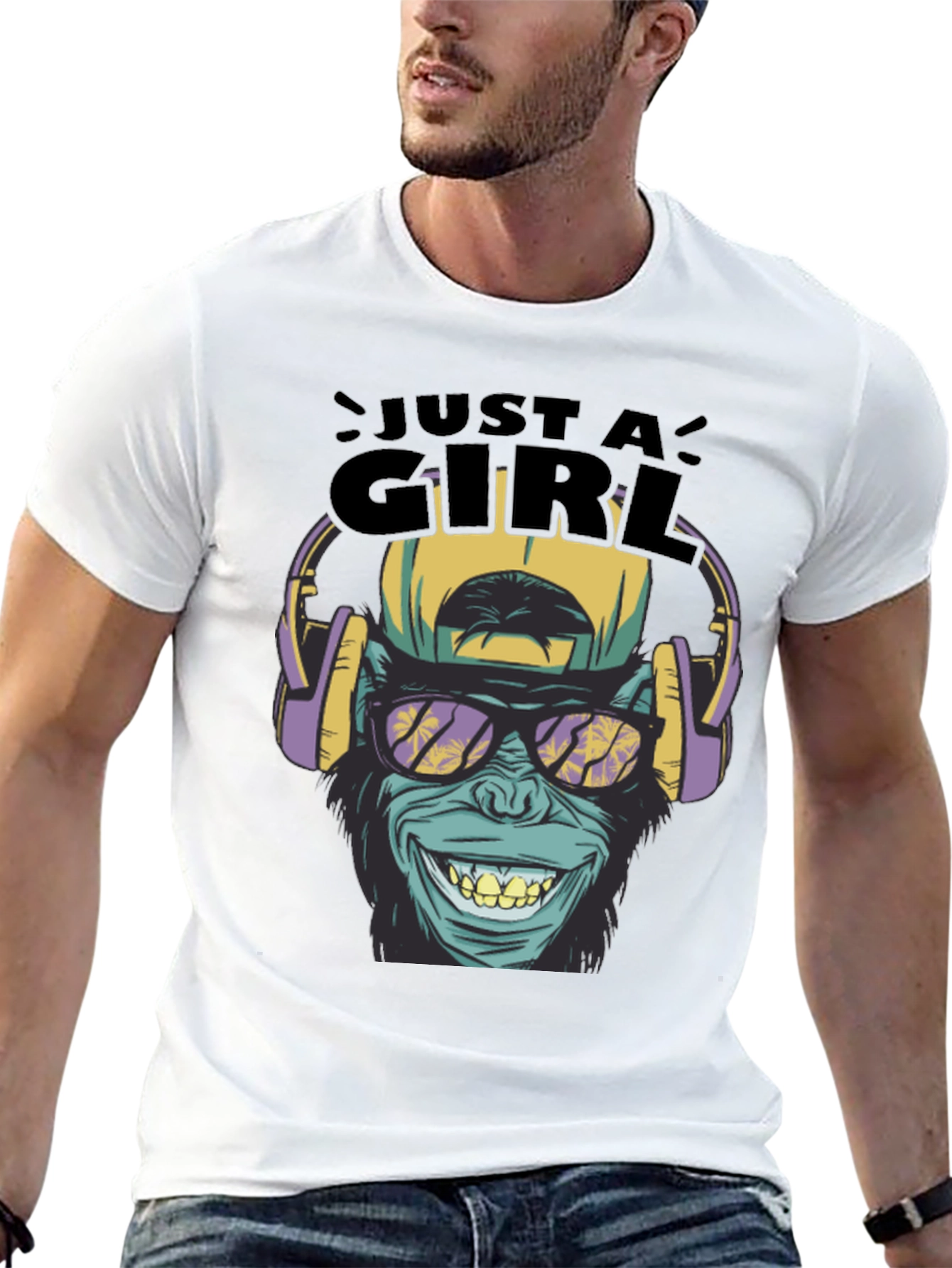 Just A Girl Monkey Graphic Tee