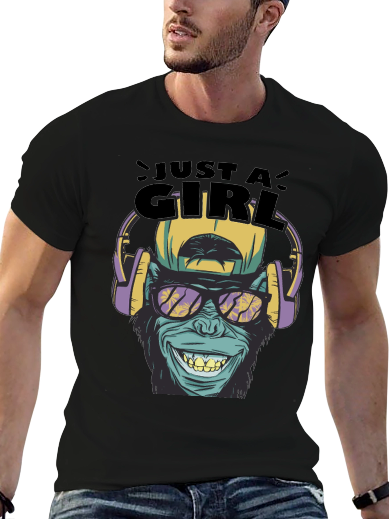 Just A Girl Monkey Graphic Tee