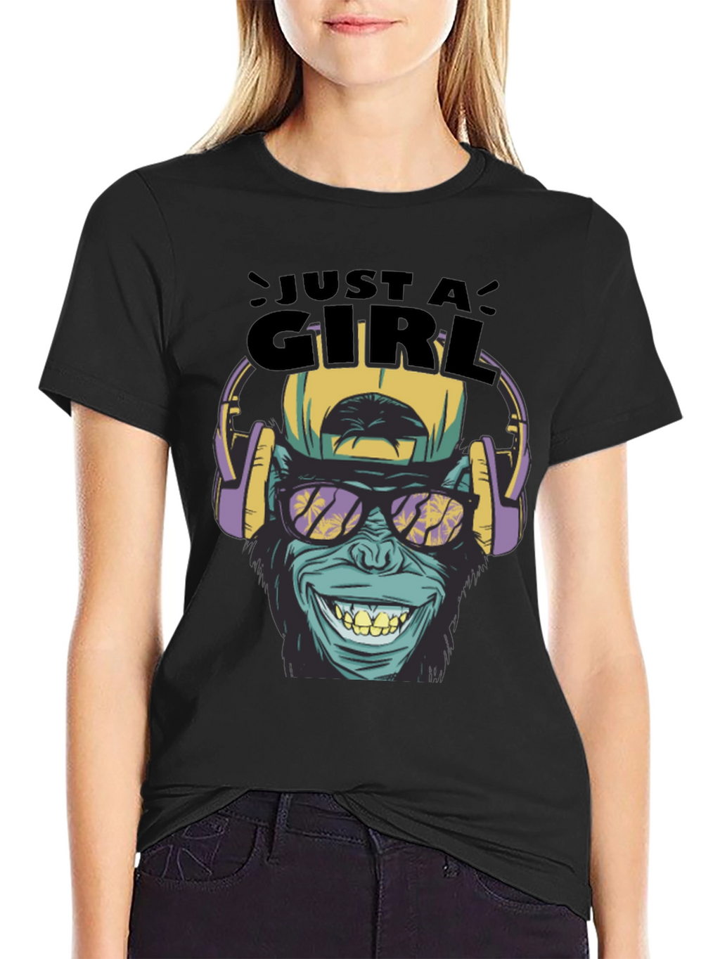 Just A Girl Monkey Graphic Tee