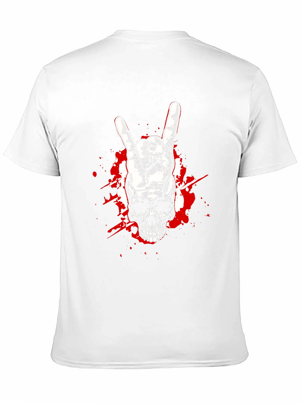 Rock On Skull Graphic Tee - Black