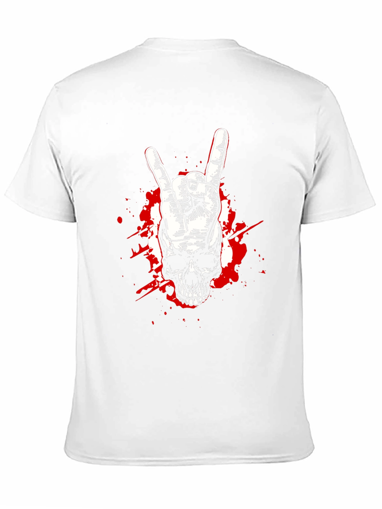 Rock On Skull Graphic Tee - Black