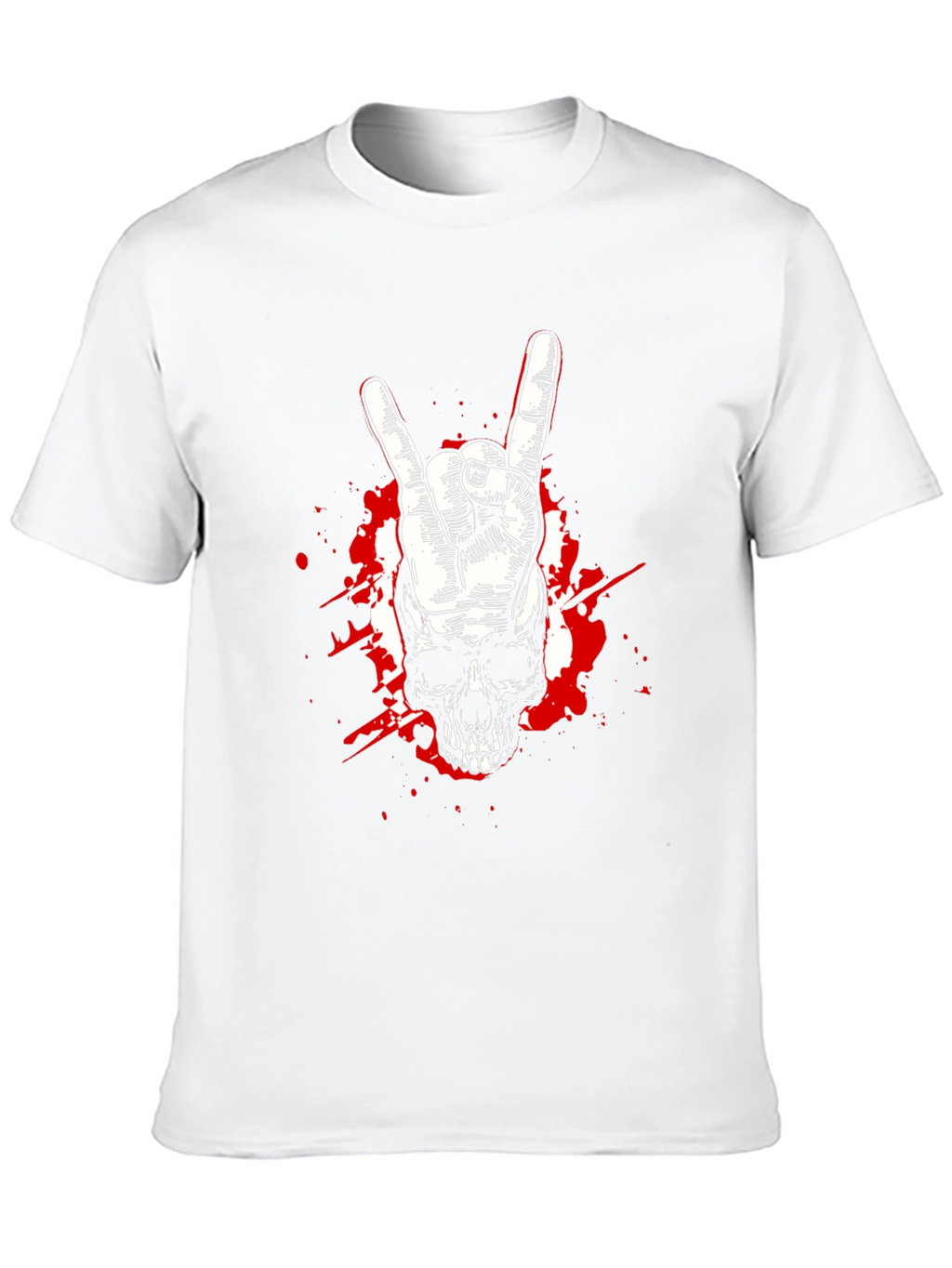 Rock On Skull Graphic Tee - Black