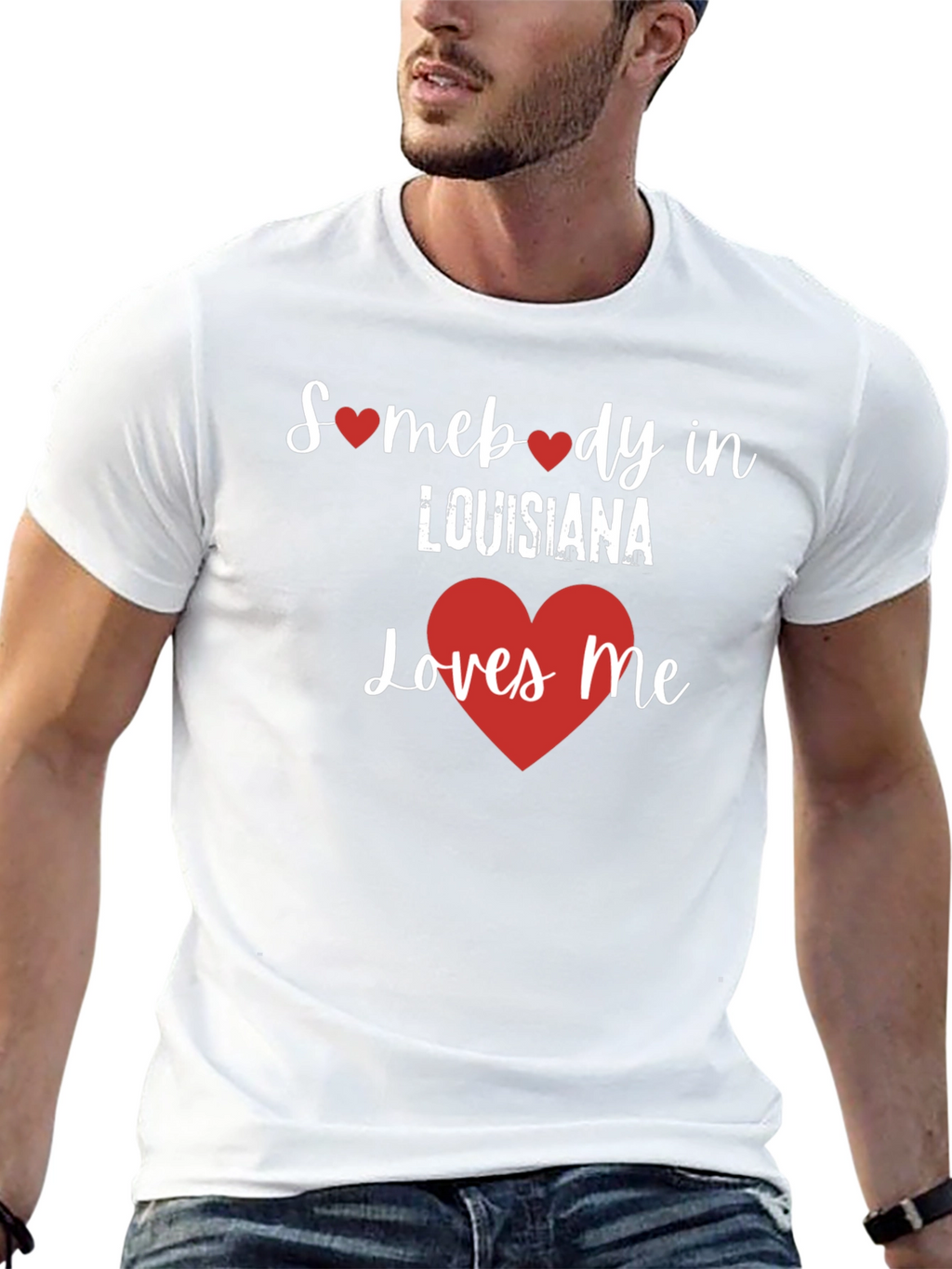 Somebody in Louisiana Loves Me Graphic Tee