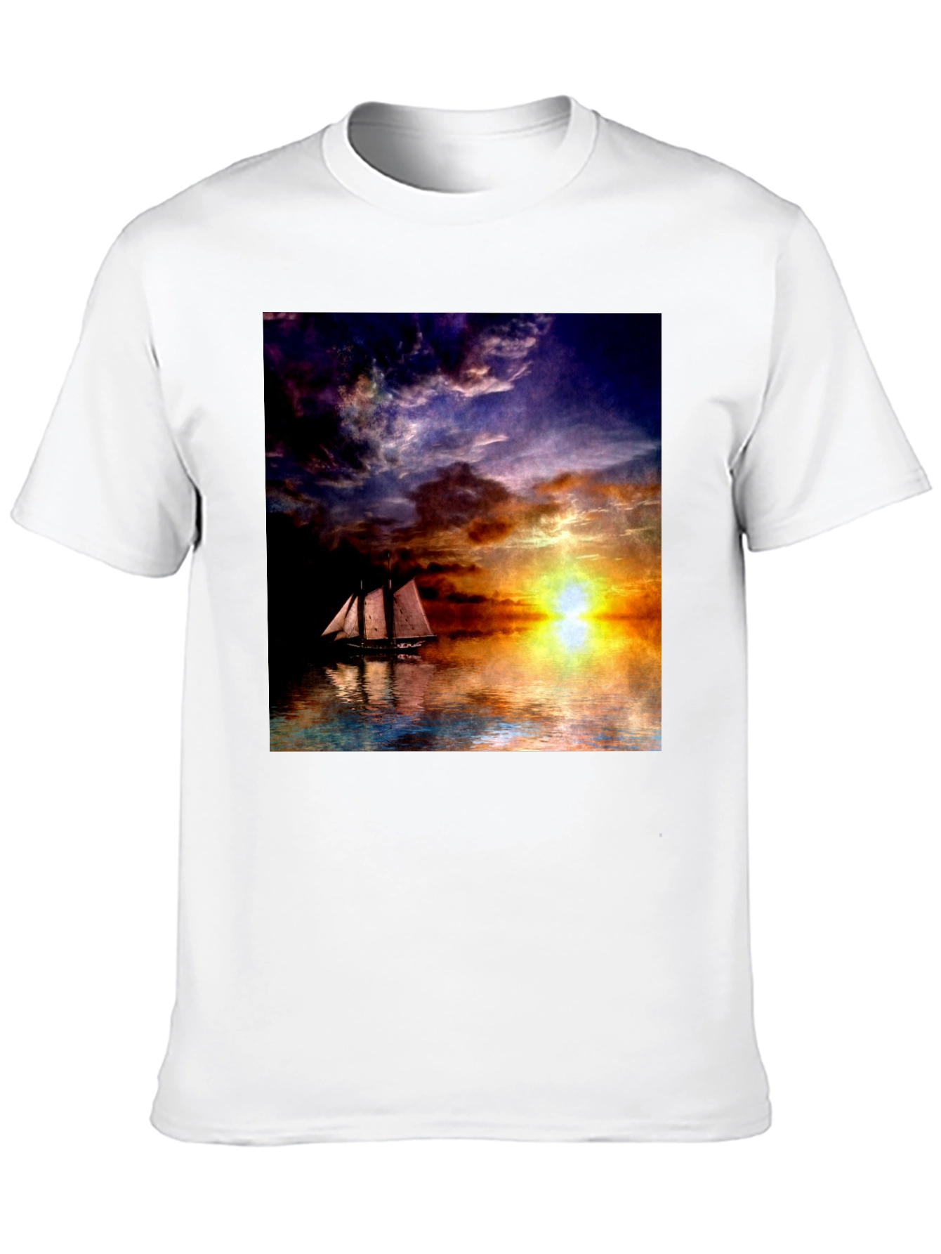 Sunset Sailboat Graphic Tee