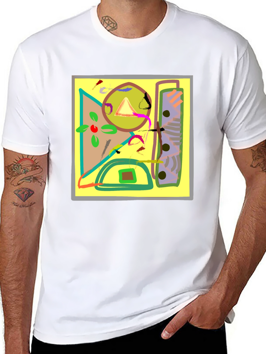 Abstract Art Graphic Tee - Unique Design