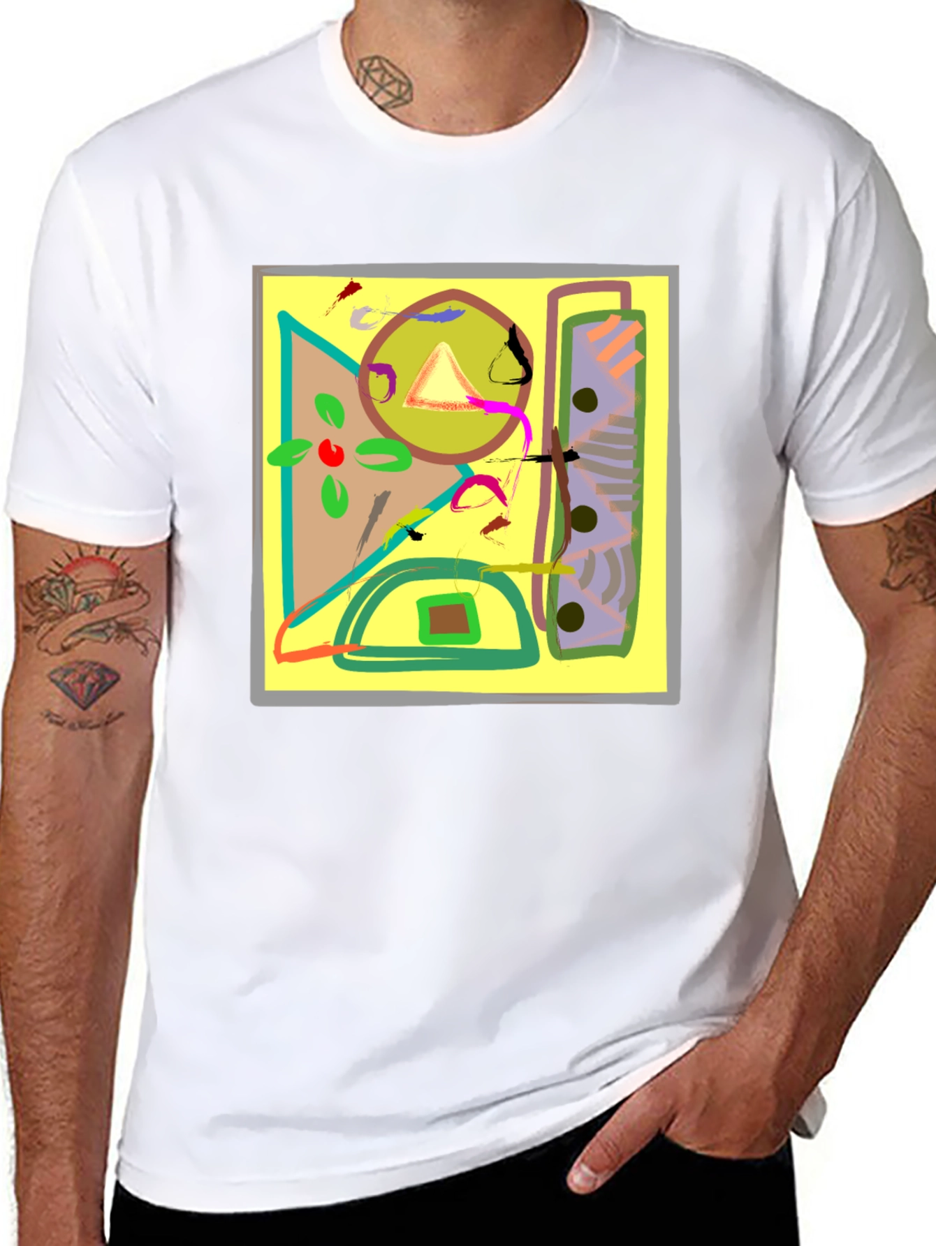 Abstract Art Graphic Tee - Unique Design